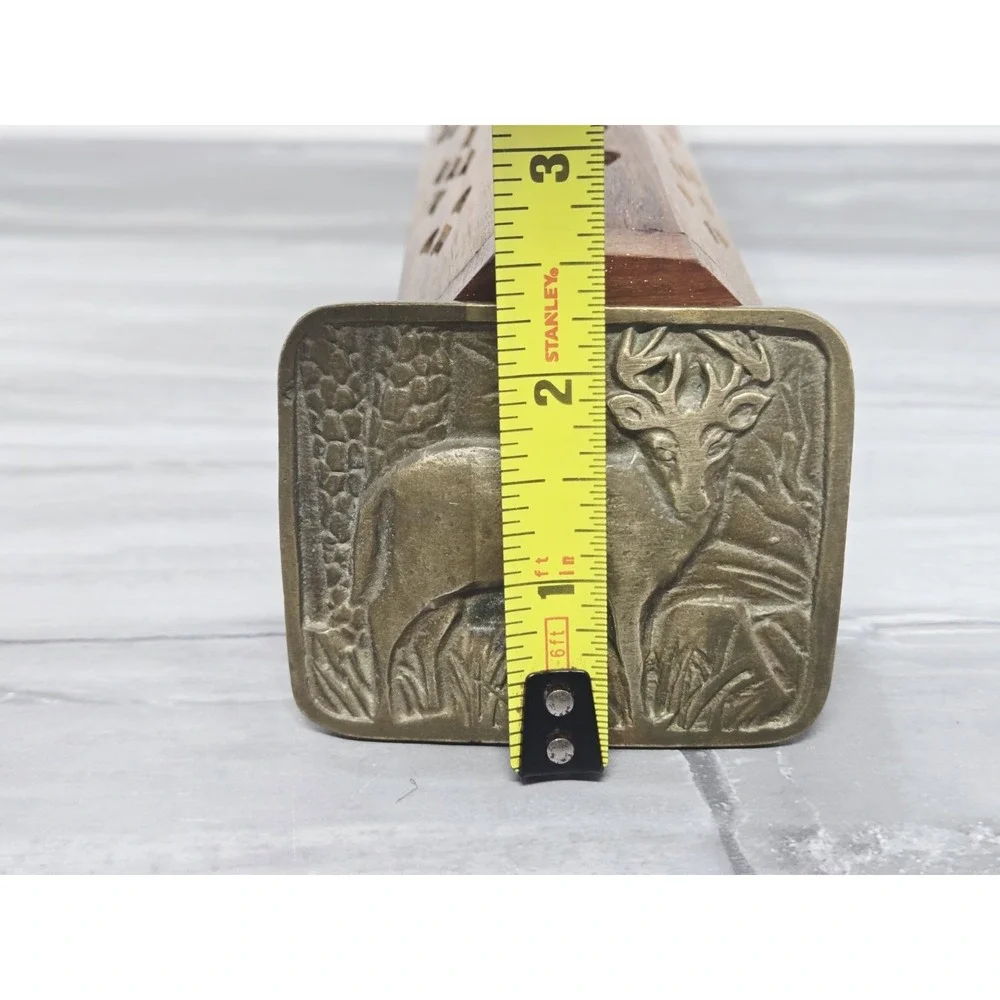 Buck Deer Brass Belt‎ Buckle Vintage Hunting Buckle